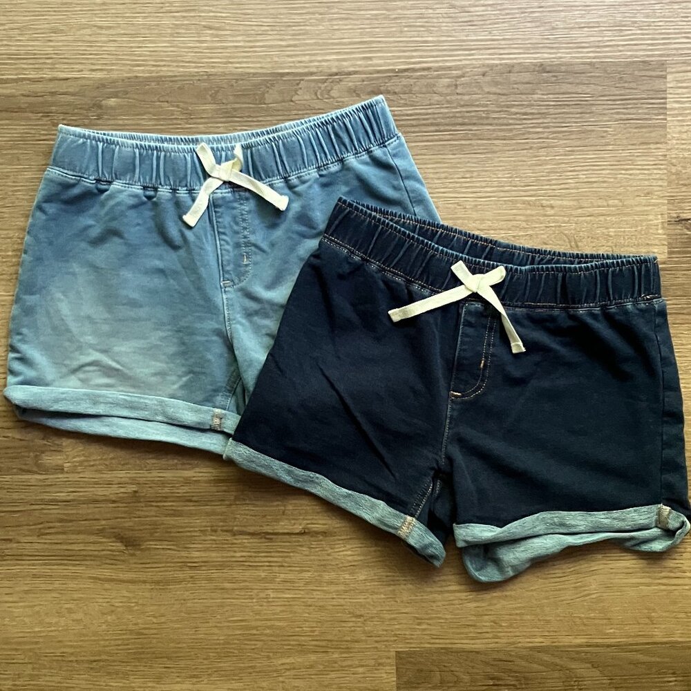 12/14 Justice Stretch Pull-On Denim Shorts Bundle